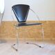 Linda chair in metal and leather by arrben