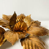 Masca golden metal flower wall lamp