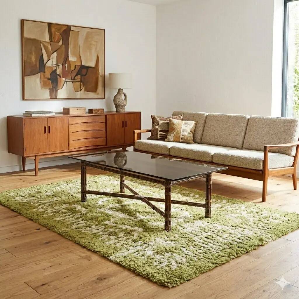 Table basse vintage design L. Levi McGuire en bambou, Italie, années 1980