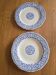 Gien service plates with blue patterns in perfect condition.