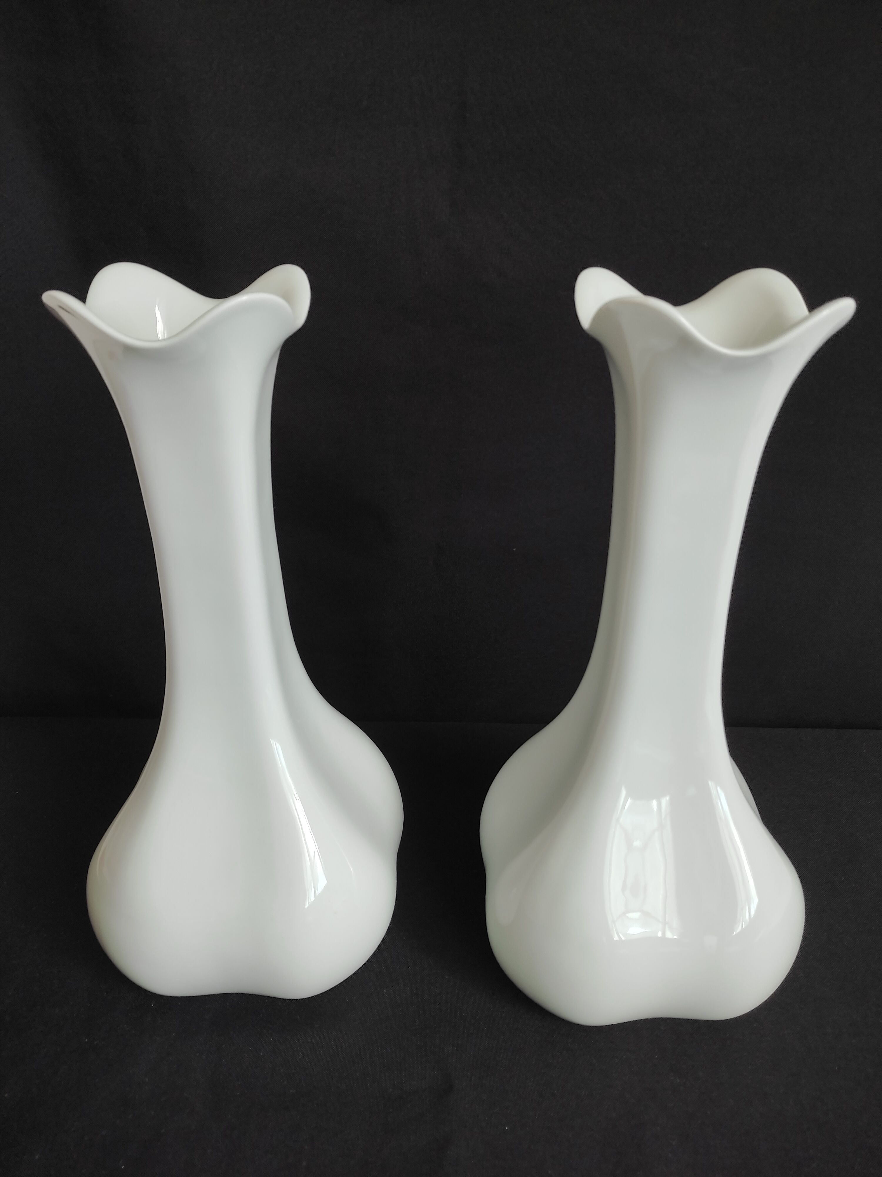 Pair of large white vases