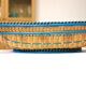 Presentation basket in woven and hand-painted wicker