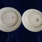 2 dessert plates in Jules Old - Co Terre de iron model Bordeaux diam 20.5 cm