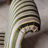 Napoleon III period velvet fireside chair