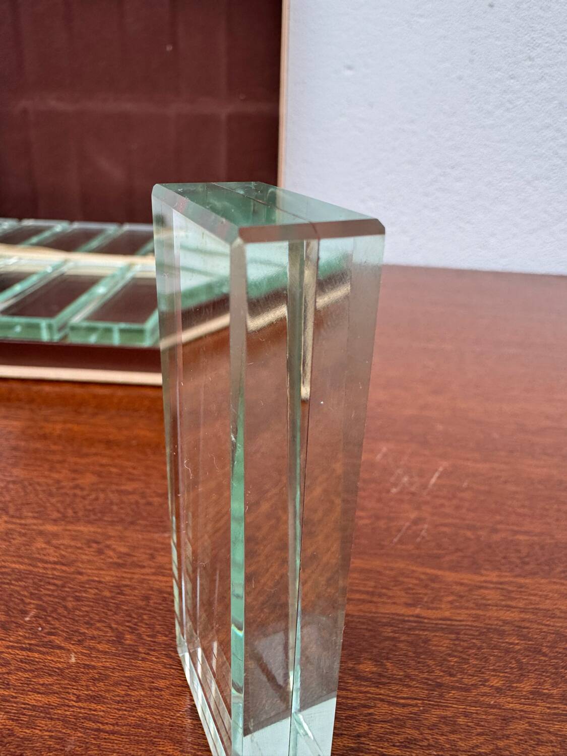 Crystal knife rest Art Deco