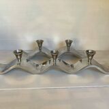 Pair of designer wave candlesticks