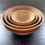 Series of 4 Gien sandstone bowls