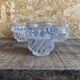 Set of 3 Vintage Glass Moulded Condiment Salts #D979