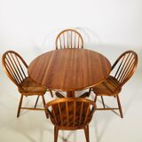 Scandinavian teak dining set with table and 4 chairs, 1960's