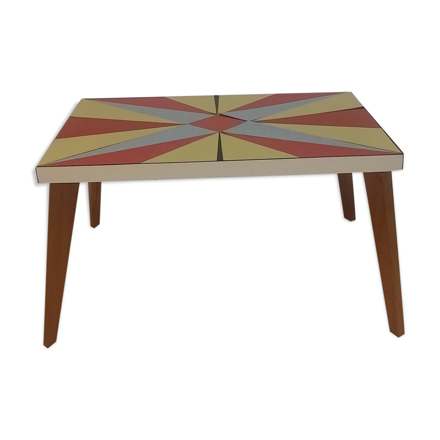Table low vintage formica wooden