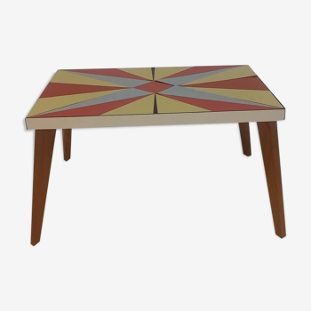 Table basse vintage en bois en formica