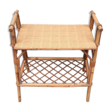 Table d'appoint en rotin vintage