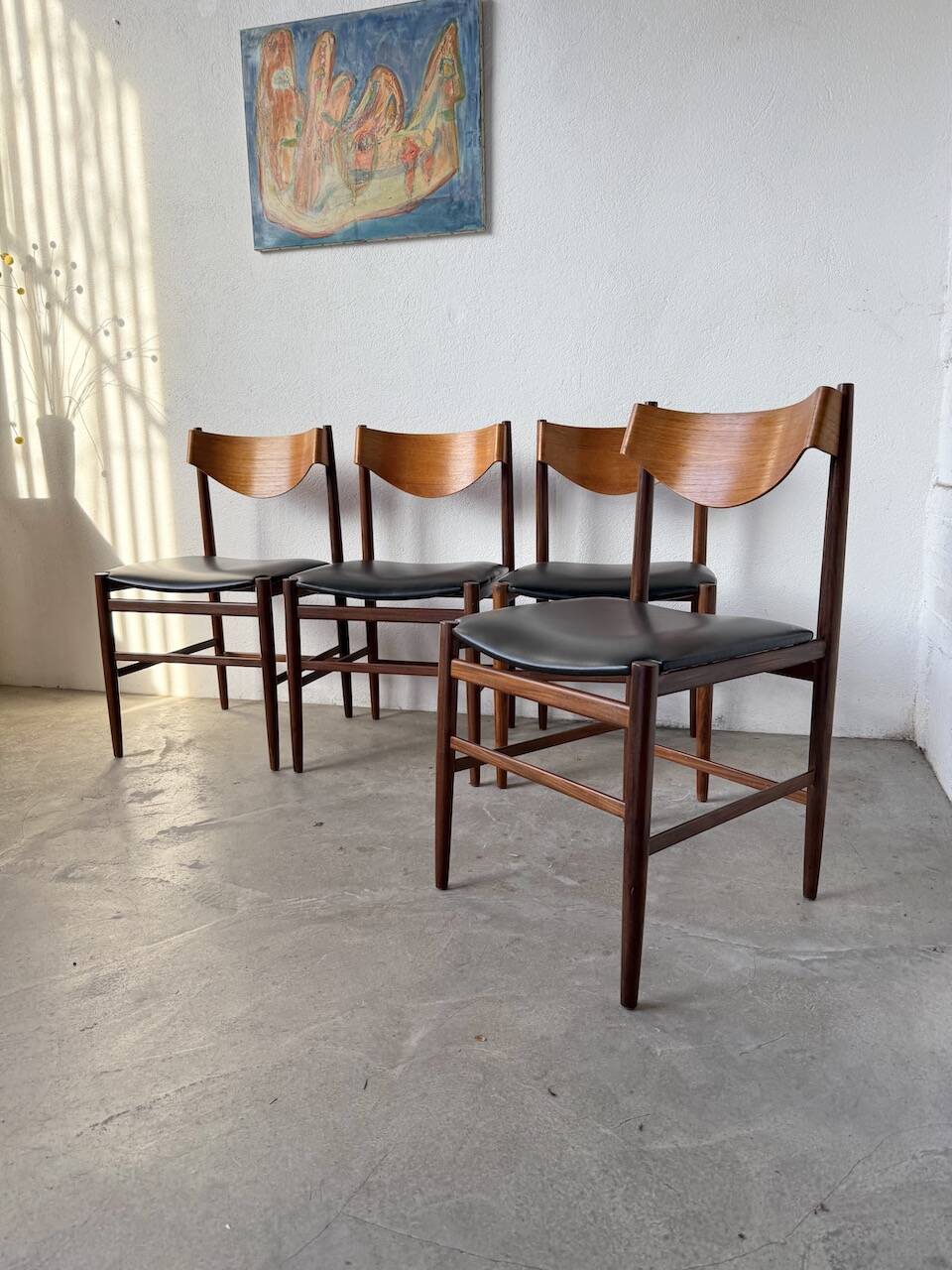 Set 4 chaises italiennes Gianfranco Frattini