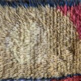 Tapis Rya suédois vintage en laine tissé à la main, années 1970