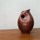 Cruche carafe en poterie de studio allemande Art déco avec trou de poignée par Paul Dresler pour Töpferei Grootenburg, années 1940