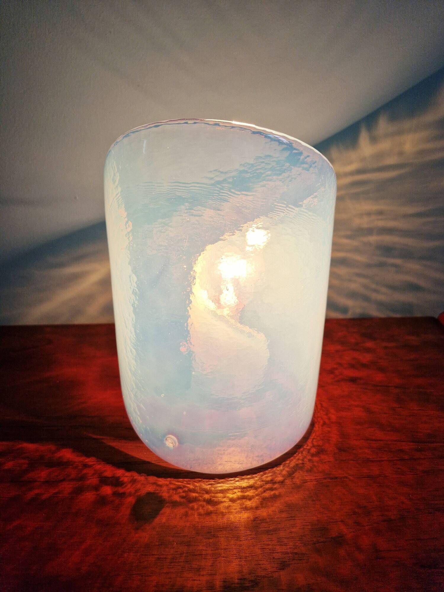 Opalescent glass spiral lamp from Murano, La Murrina, 1970-80.