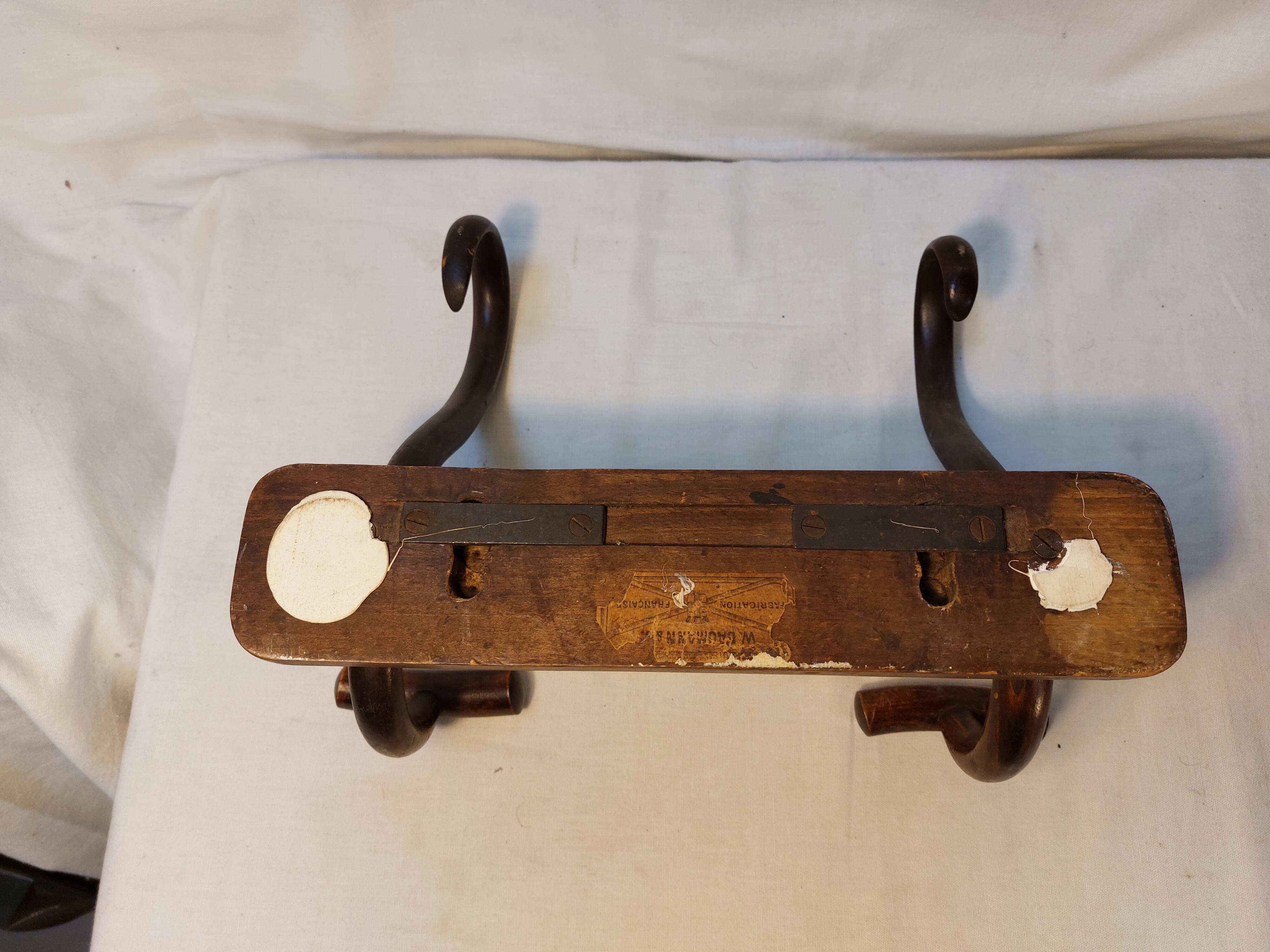Baumann wall coat rack in curved wood - Hat rack - 1920s