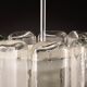 Cylindrical suspension light with crystal glass by Doria, Germany, 1970s.