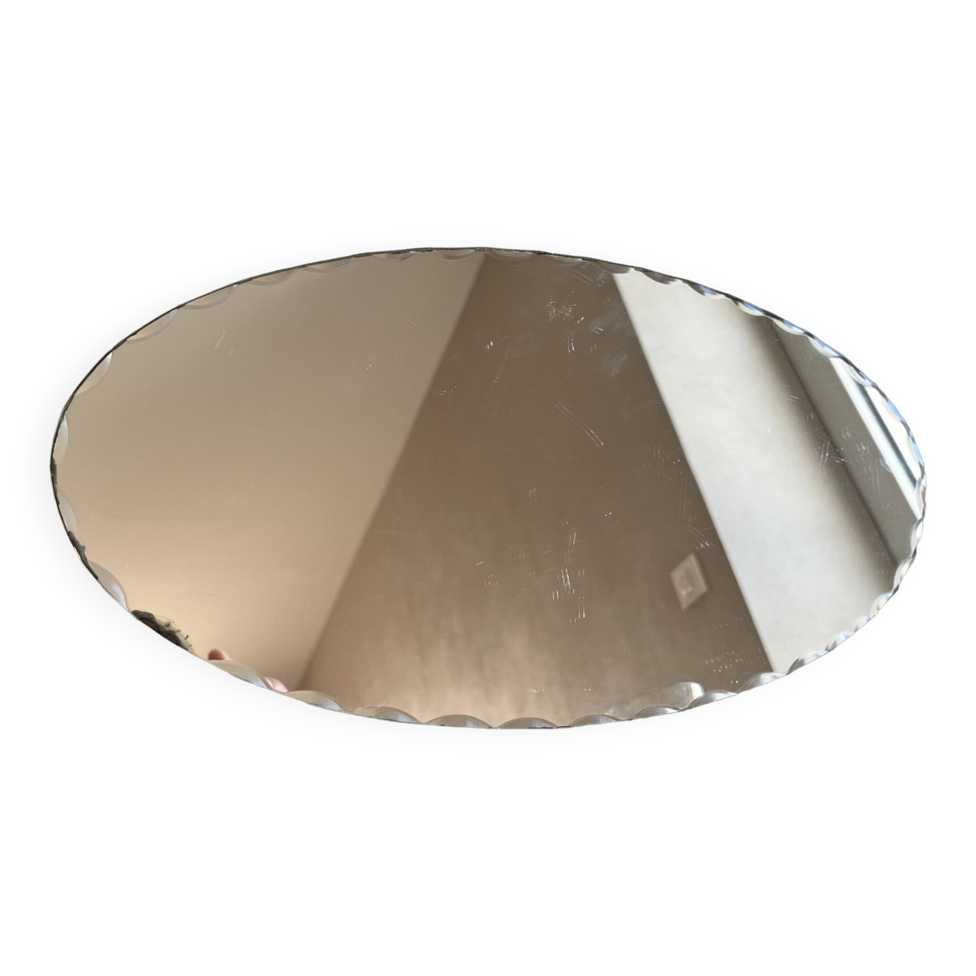 Oval beveled mirror 40 x 20.5 cm