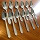 Box of 12 small silver-plated Art Deco spoons