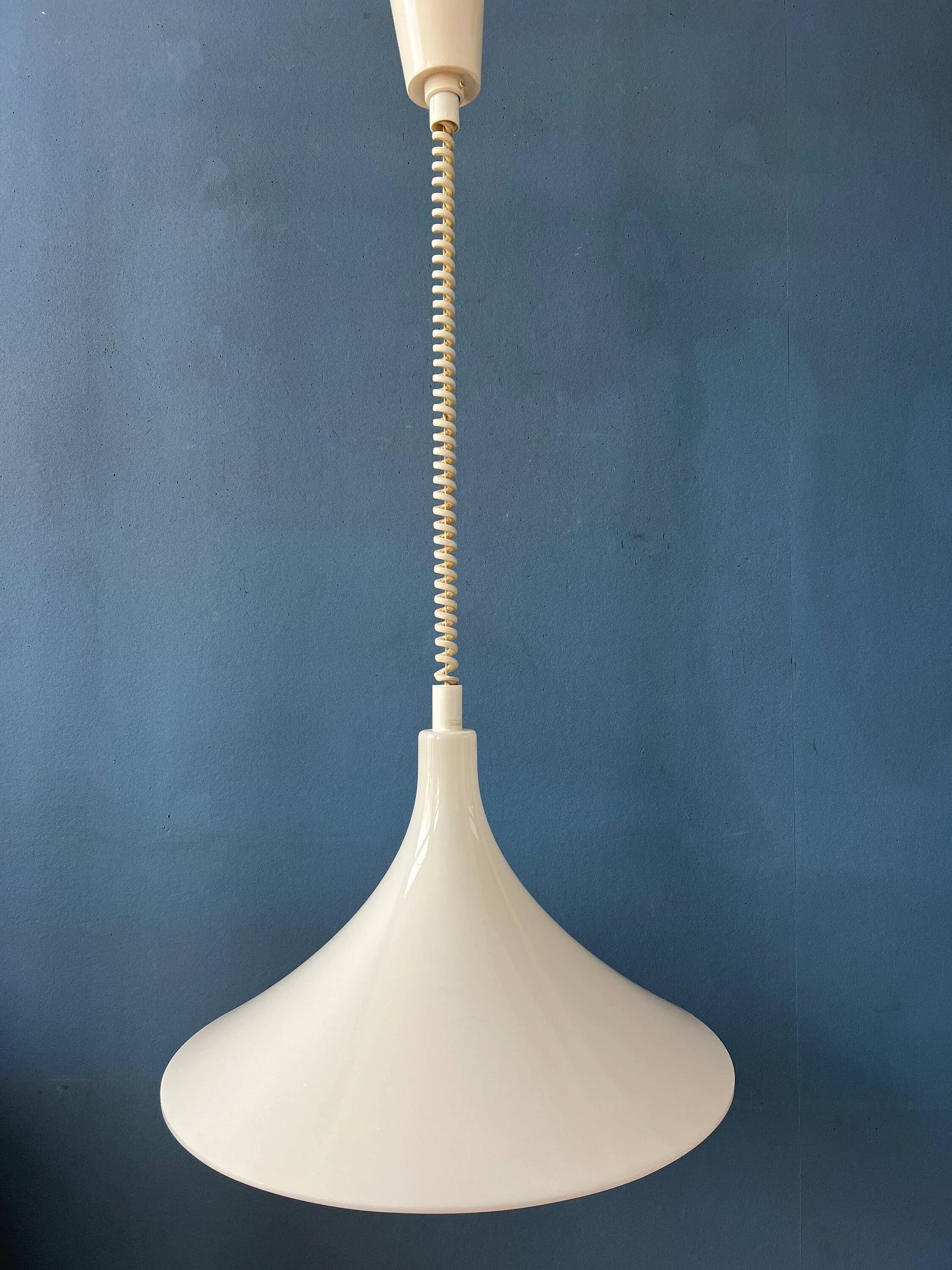 White Space Age Suspension "Witch Hat" Mid-Century