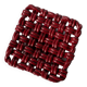 Burgundy woven ceramic basket bowl