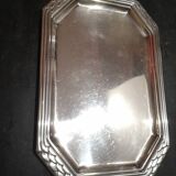 Art Deco silver metal tray with Orbrille house hallmarks