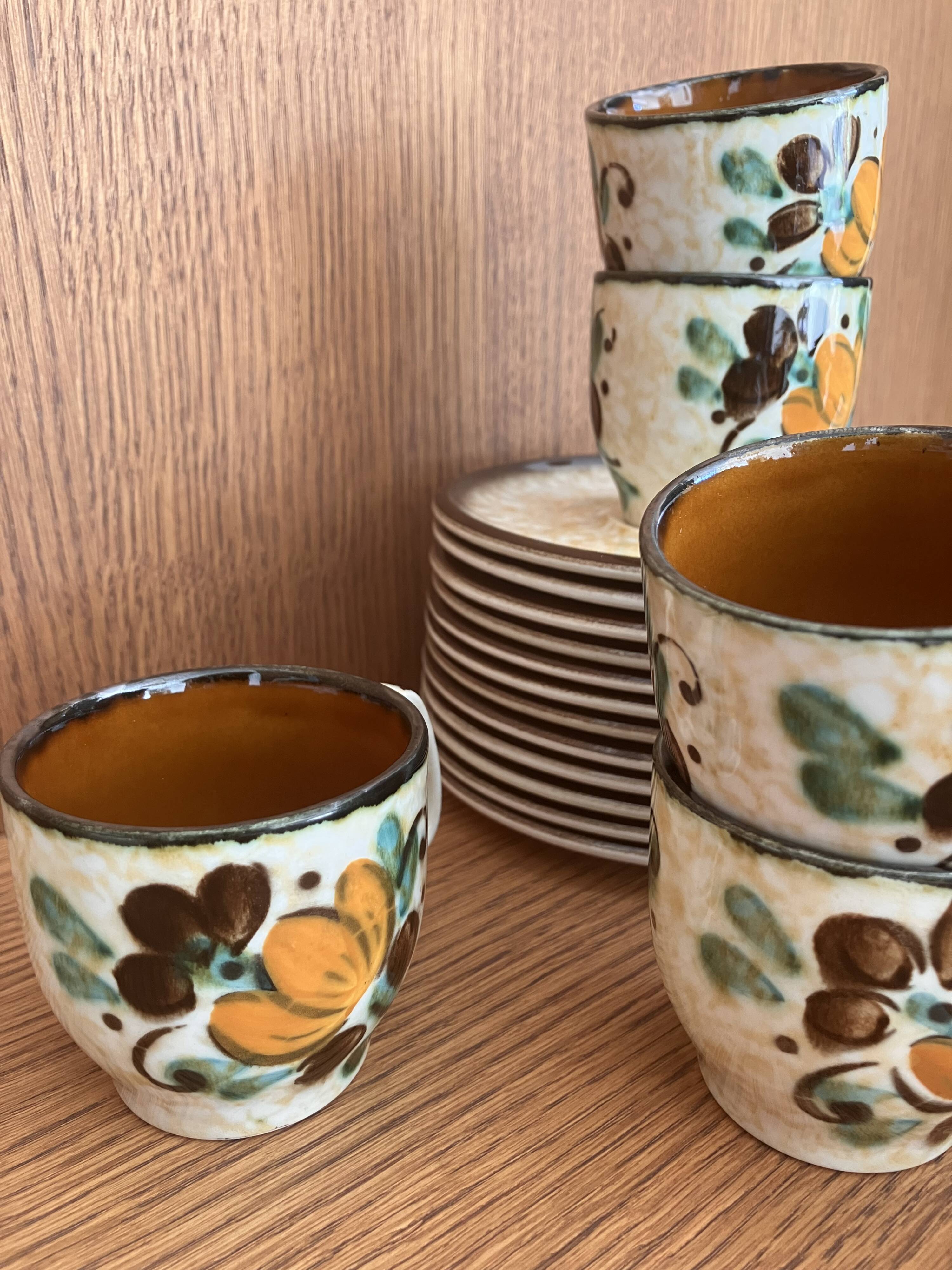 Boch Belgium La Louvière Corfu coffee set