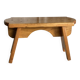 Rustic stool with compass legs, mountain furniture