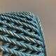 Turquoise woven ceramic cachepot, Italian work, 1960s