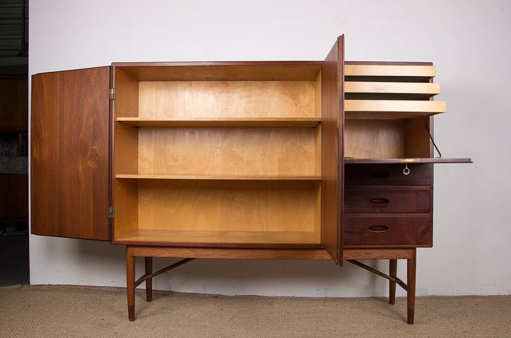 Danish Teak Highboard by Kurt Ostervig for Randers Mobelfabrik 1960.