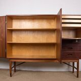 Danish Teak Highboard by Kurt Ostervig for Randers Mobelfabrik 1960.