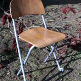 Vintage folding industrial workshop chair