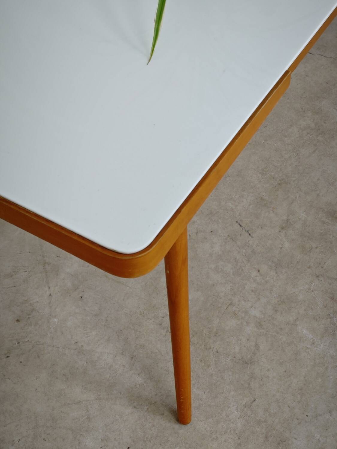 White opaxit coffee table by Jiri Jiroutek for Cesky Nabytek 1960