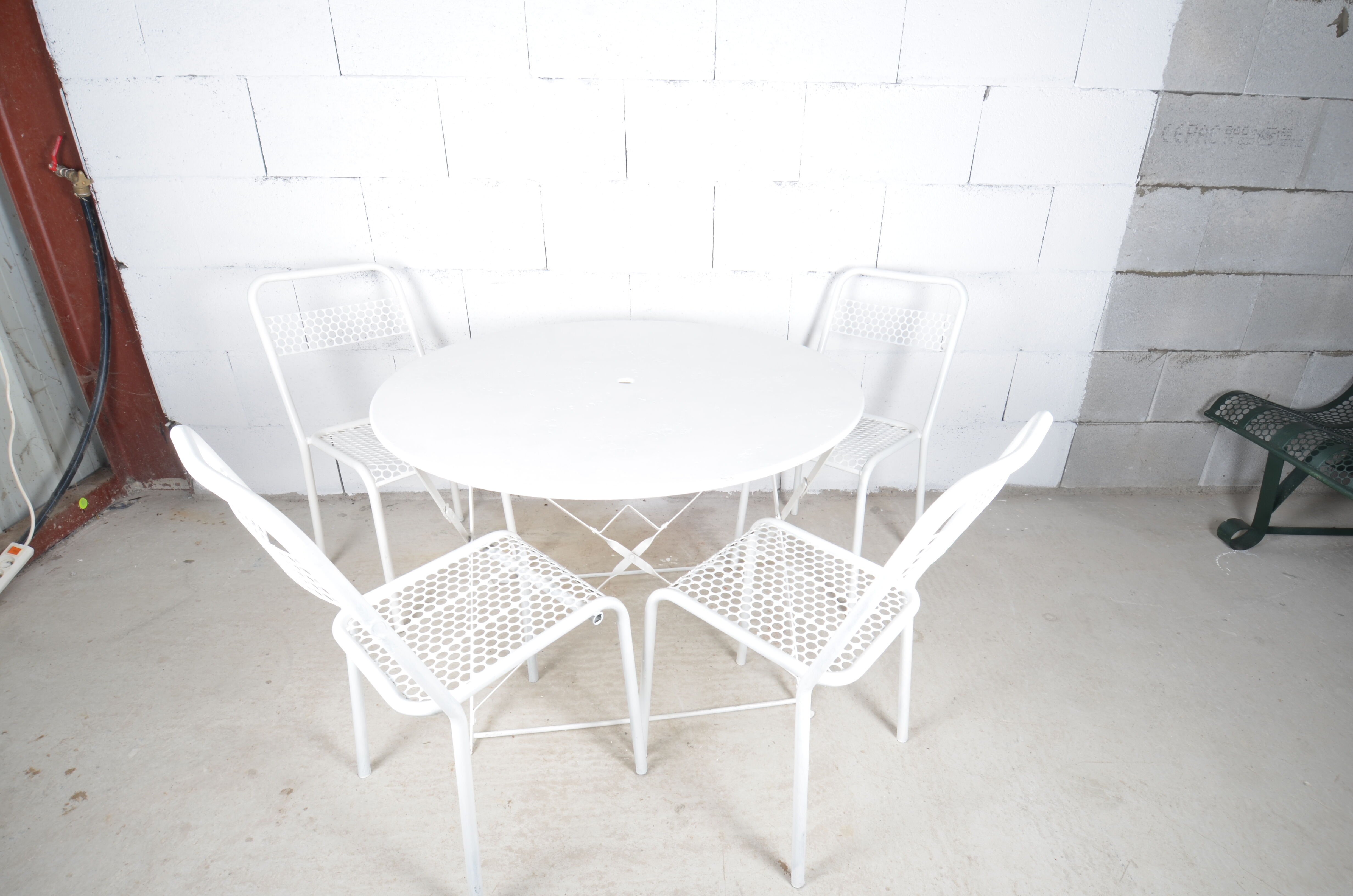 Garden set - 4 René Malaval chairs and table