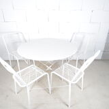 Garden set - 4 René Malaval chairs and table