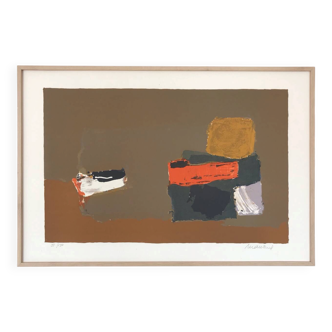 Original lithograph signed and framed by Henri MAUDUIT, 1917-2006.