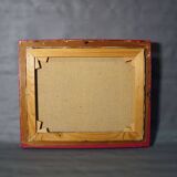 Oil painting by Alexander Michael depicting a landscape with a field, 1975.