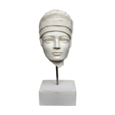 Young girl's head in plaster