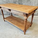 Antique drapers table side table kitchen island oak