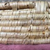 Vintage round wicker basket
