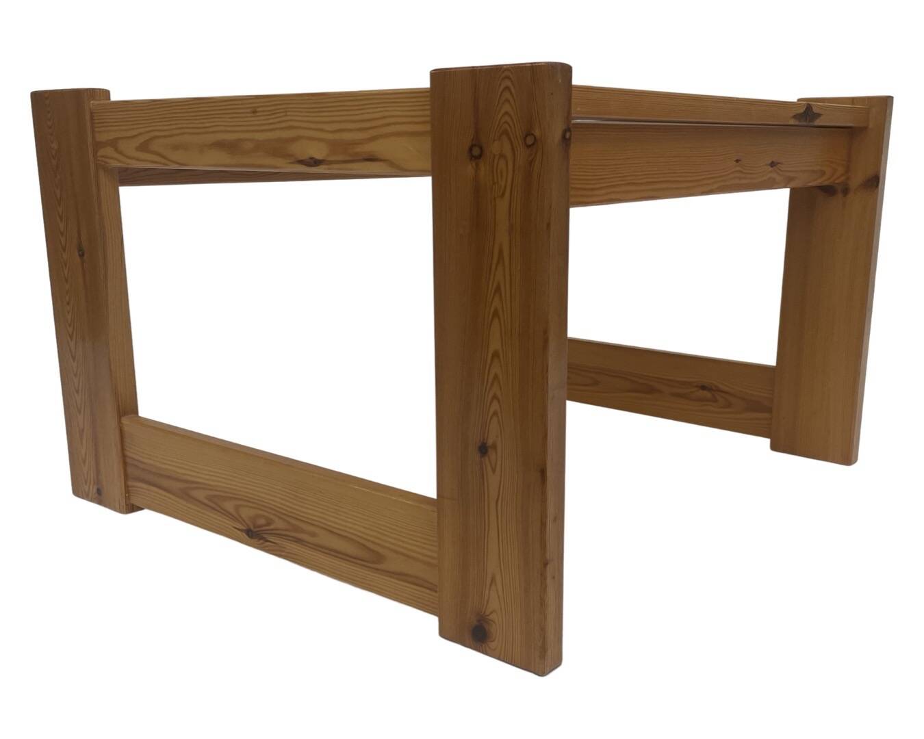 Vintage coffee table pinewood minimalist 1970s