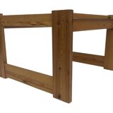 Vintage coffee table pinewood minimalist 1970s