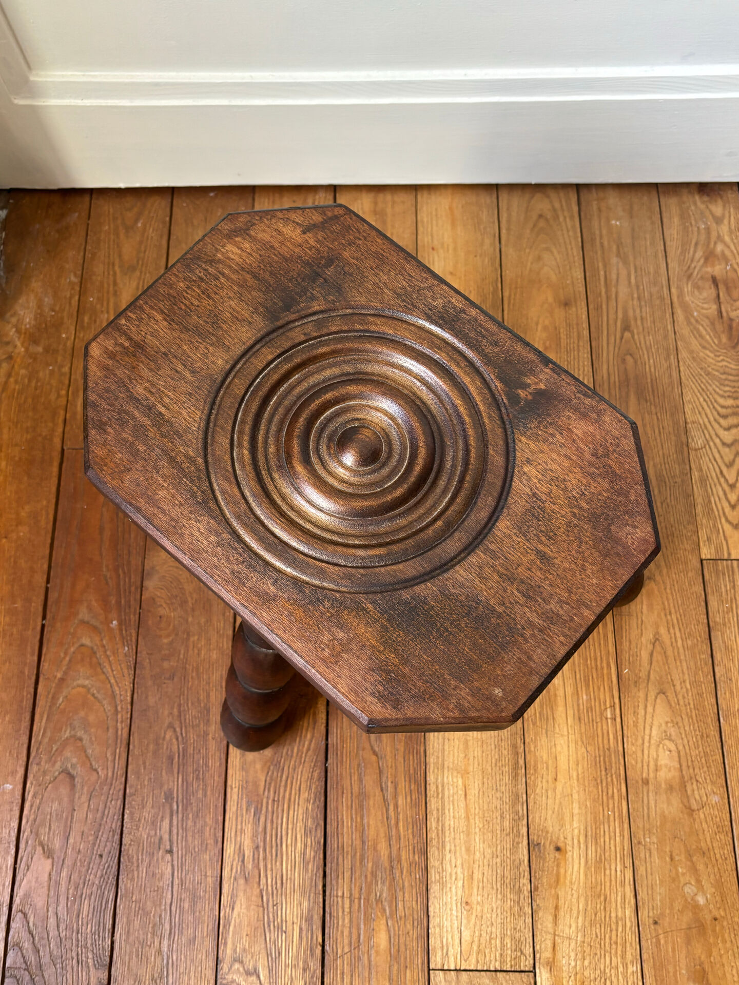 Wooden tripod stool