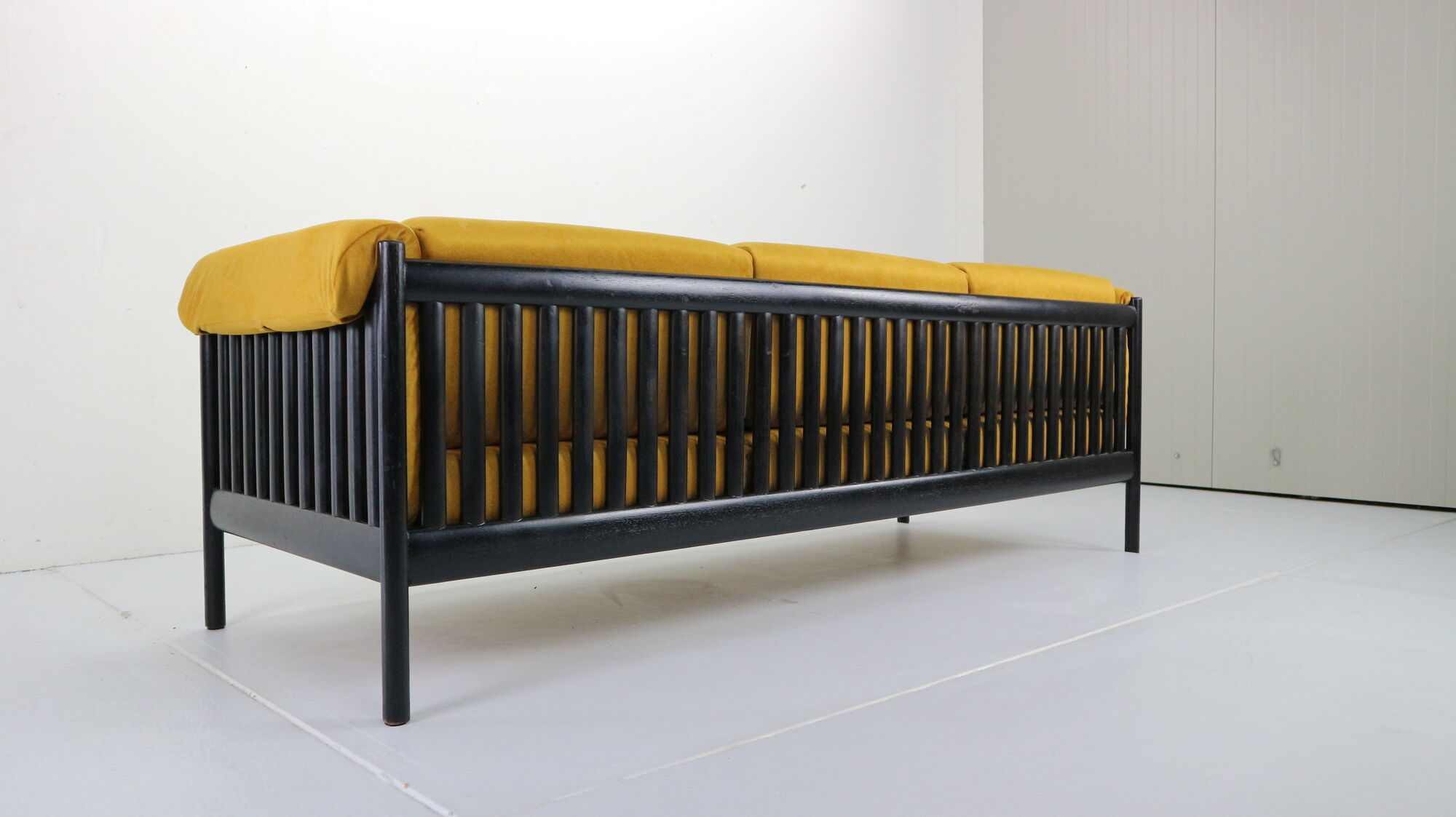 Mid-Century Modern Sofa in Yellow Velvet by Johannes Andersen, 1960s, Denmark