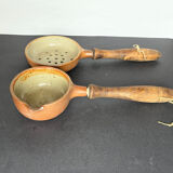 Ladle and sandstone strainer