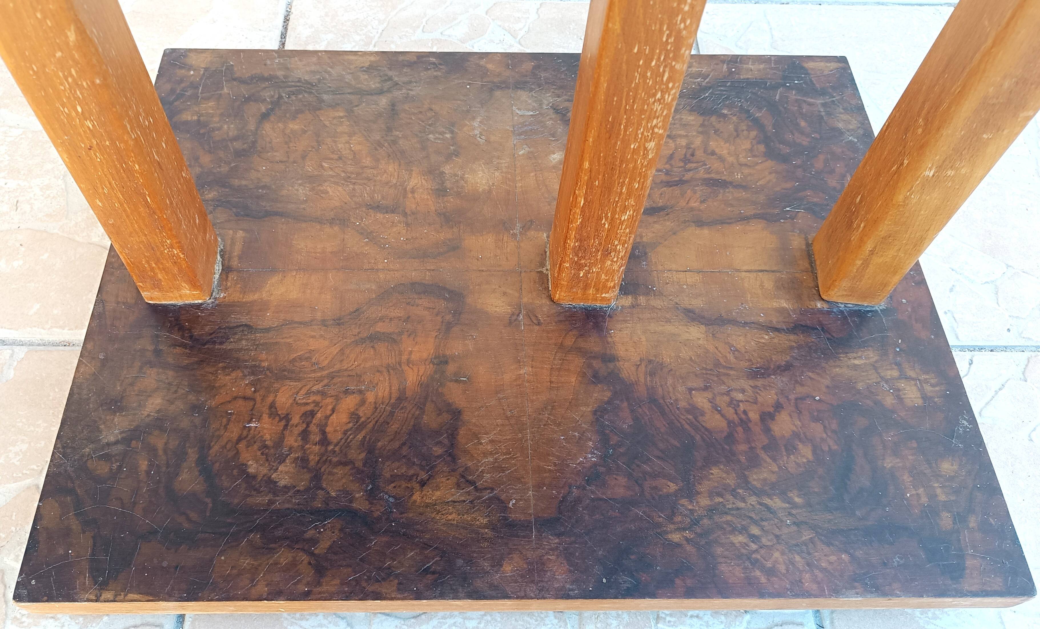 Vintage walnut burl stool