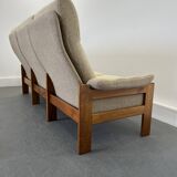 Svend Skipper Mobel Skippers Danois Beige du milieu du siècle, Canapé en teck, années 1960