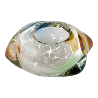 Art Glass Bowl by Frantisek Zemek for Mstisov Glassworks, Czechoslovakia 1950's