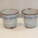 2 pots émaillés anciens pour savon noir et savon minéral